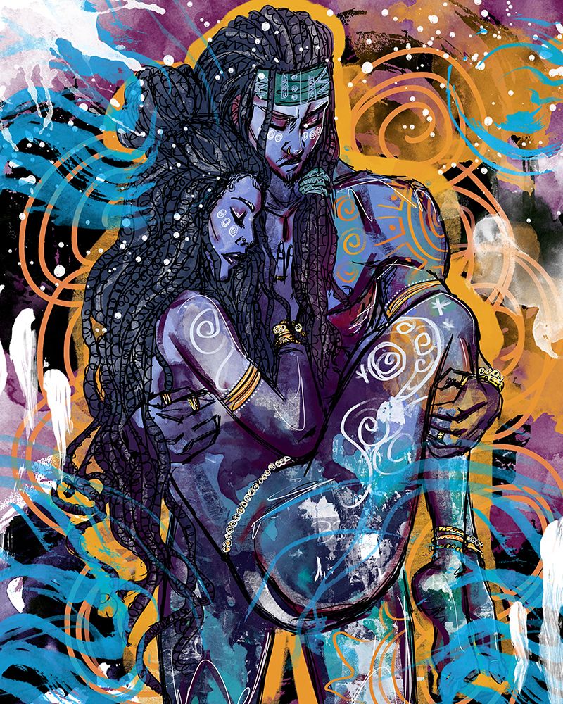 Art Print: The Moon and Sun