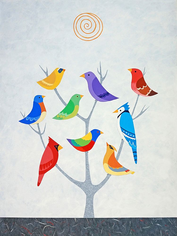Art Print: Bird Tree I