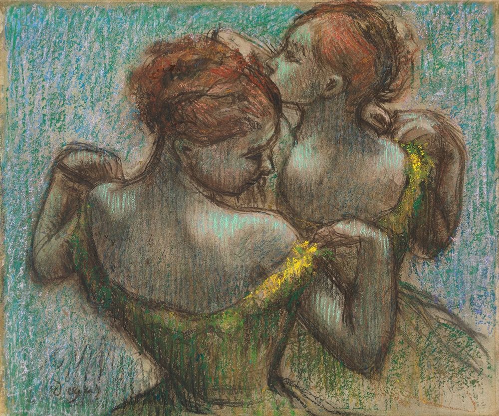 Wall Art Painting id:212615, Name: Two Dancers, Half-Length, Artist: Degas, Edgar