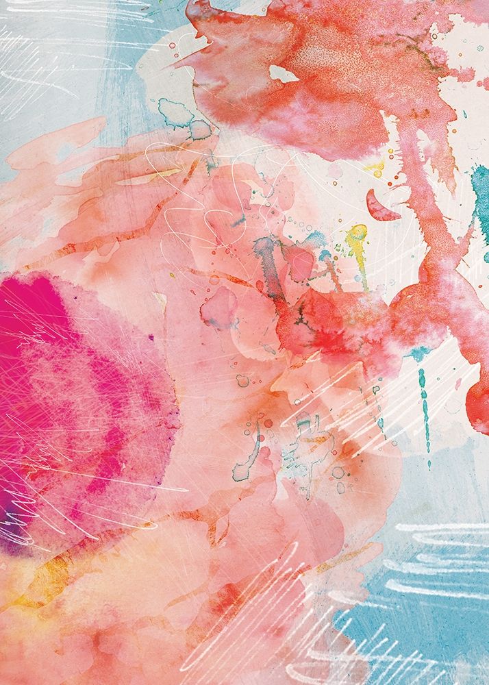 Art Print: Abstract Turquoise Pink No. 1