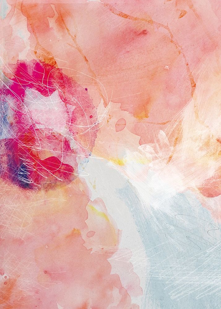 Art Print: Abstract Turquoise Pink No. 2