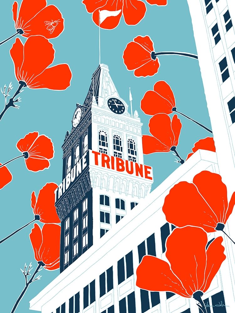 Wall Art Painting id:321972, Name: Tribune Tower - Oakland, Artist: Donahue, Shane