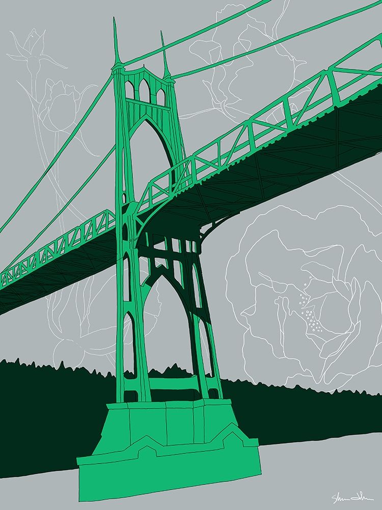 Wall art: St. Johns Bridge - Portland, by Donahue, Shane