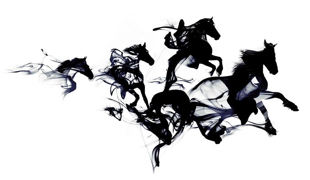 Art Print: Black Horses