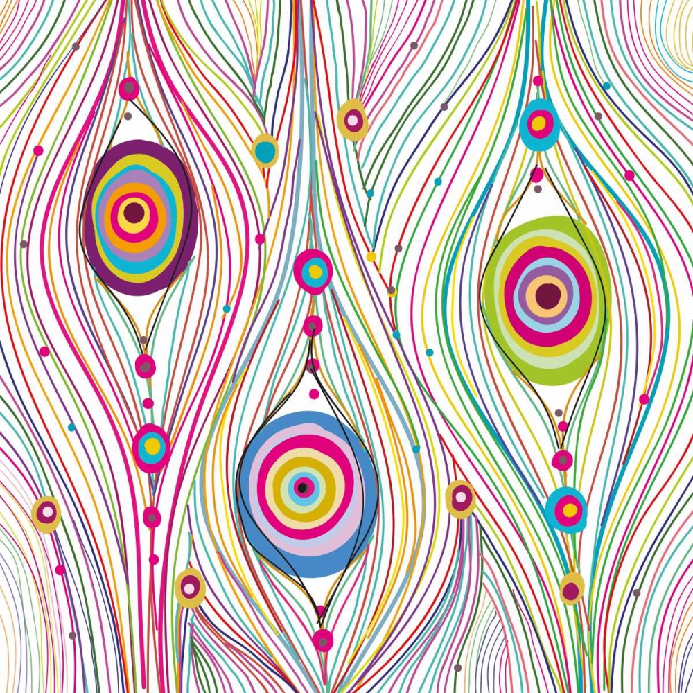 Wall Art Painting id:65729, Name: Peacock Feathers, Artist: GraphINC Studio