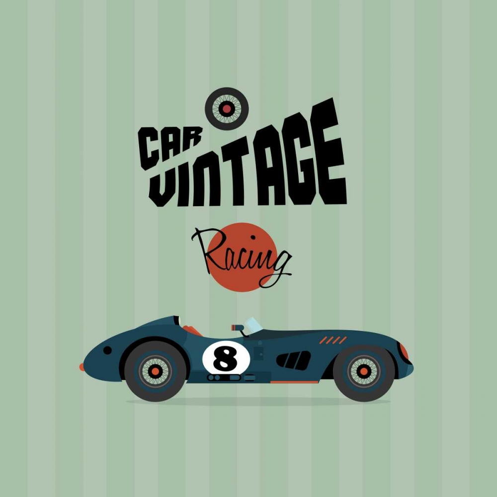 Wall Art Painting id:65730, Name: Vintage Racing 1, Artist: GraphINC Studio