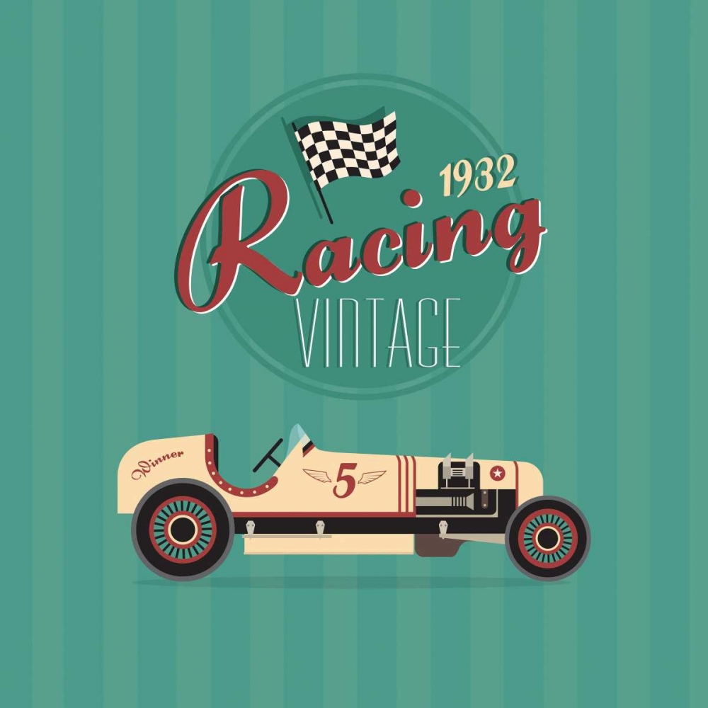Wall Art Painting id:65731, Name: Vintage Racing 2, Artist: GraphINC Studio