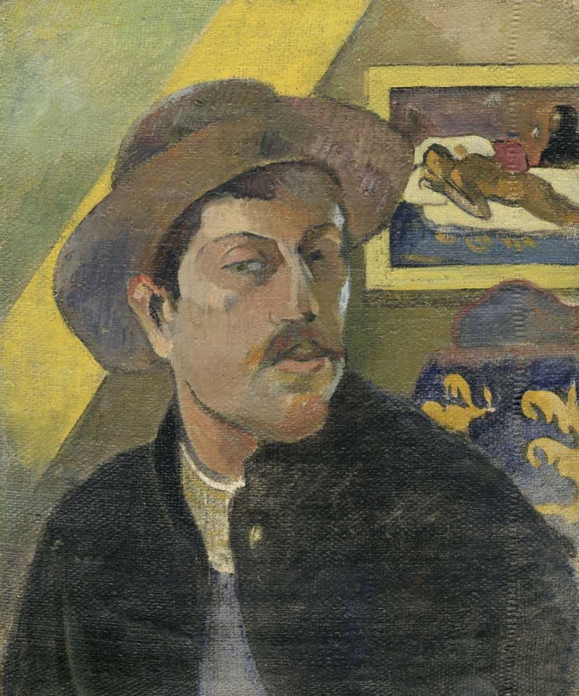 Wall Art Painting id:139830, Name: Self Portrait with a Hat, Artist: Gauguin, Paul