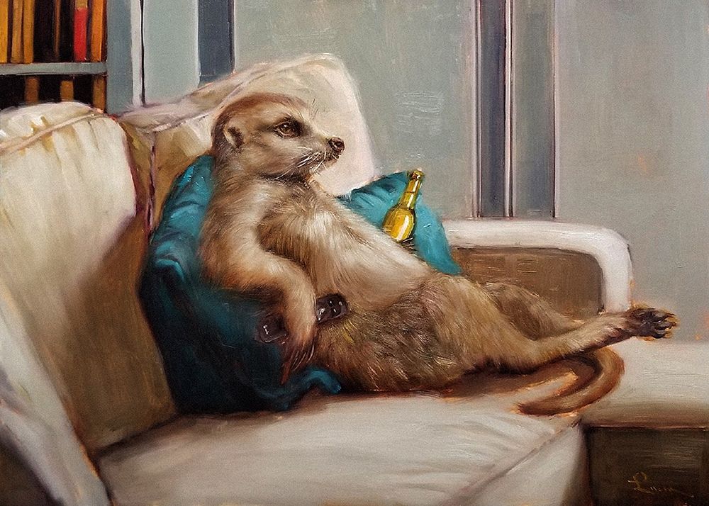 Wall art: Couch Potato, by Heffernan, Lucia