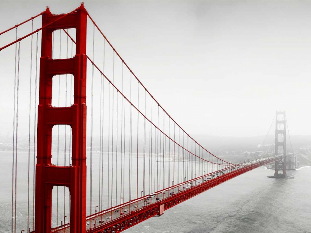 Art Print: Golden Gate Bridge in Fog