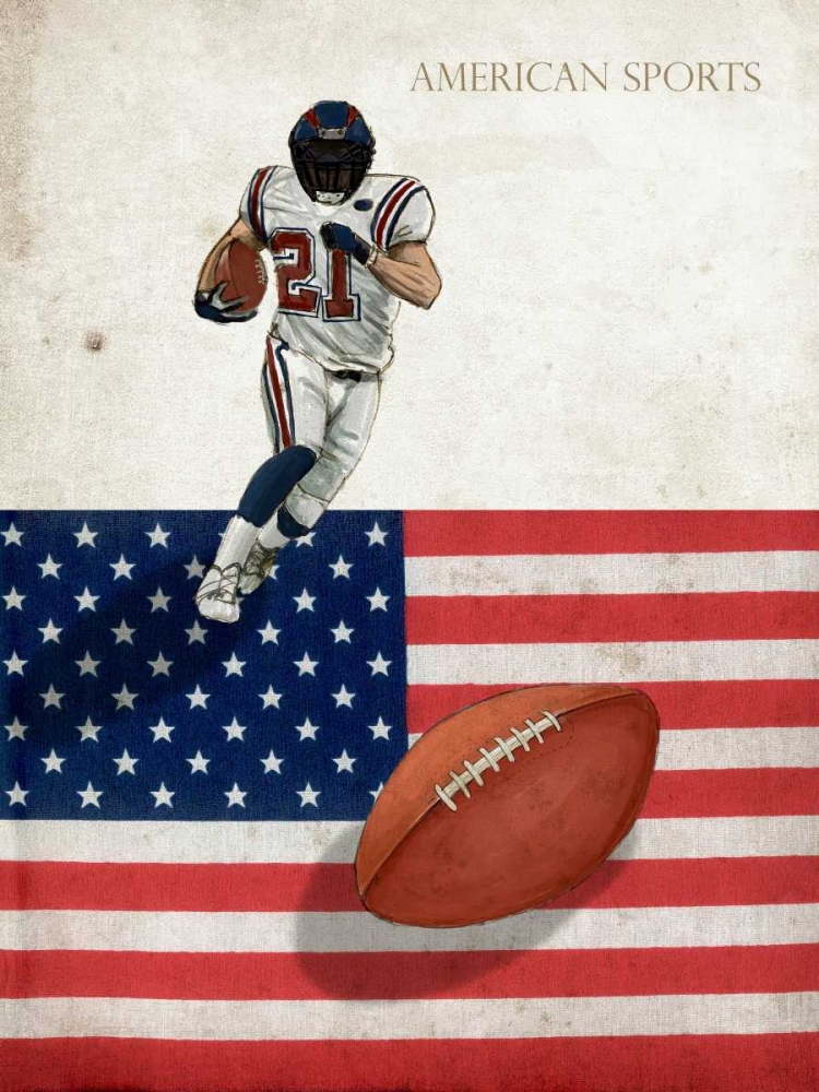 Wall Art Painting id:88296, Name: American Sports-Football 1, Artist: GraphINC Studio