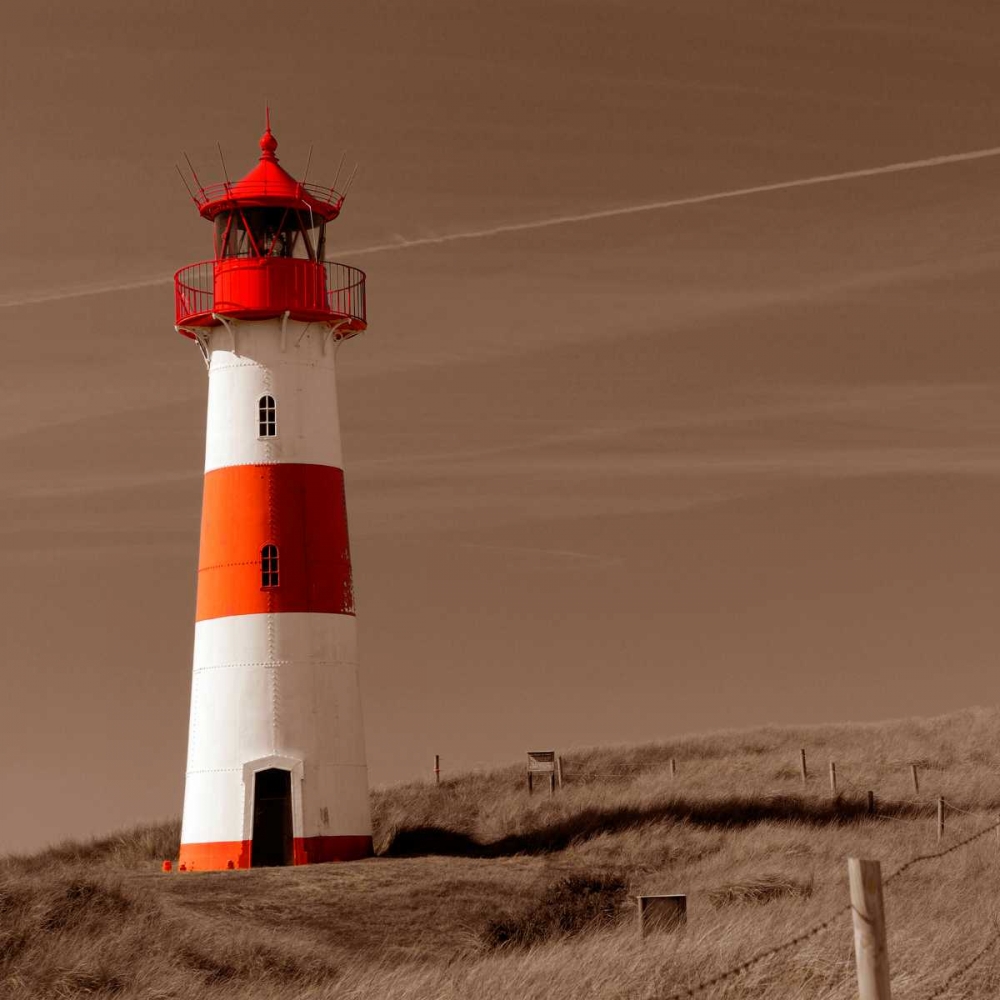 Art Print: Red and White Lighthouse
