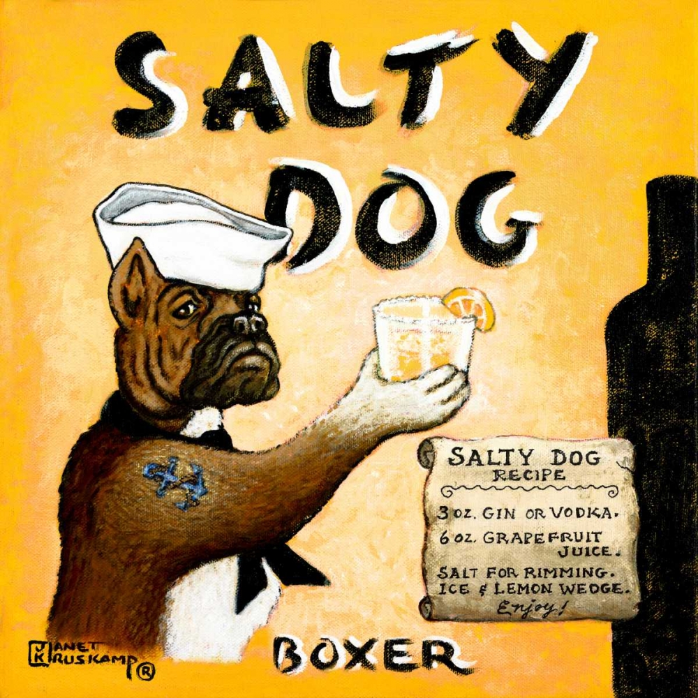 Wall Art Painting id:65763, Name: Salty Dog, Artist: Kruskamp, Janet