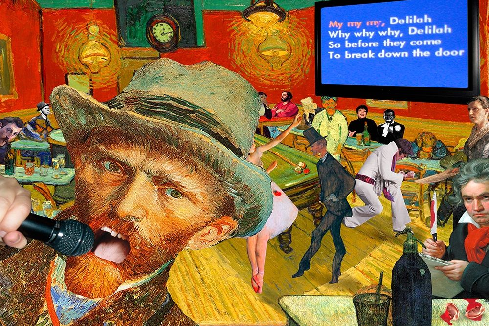 Wall art: Karaoke Night in Arles, by Kite, Barry