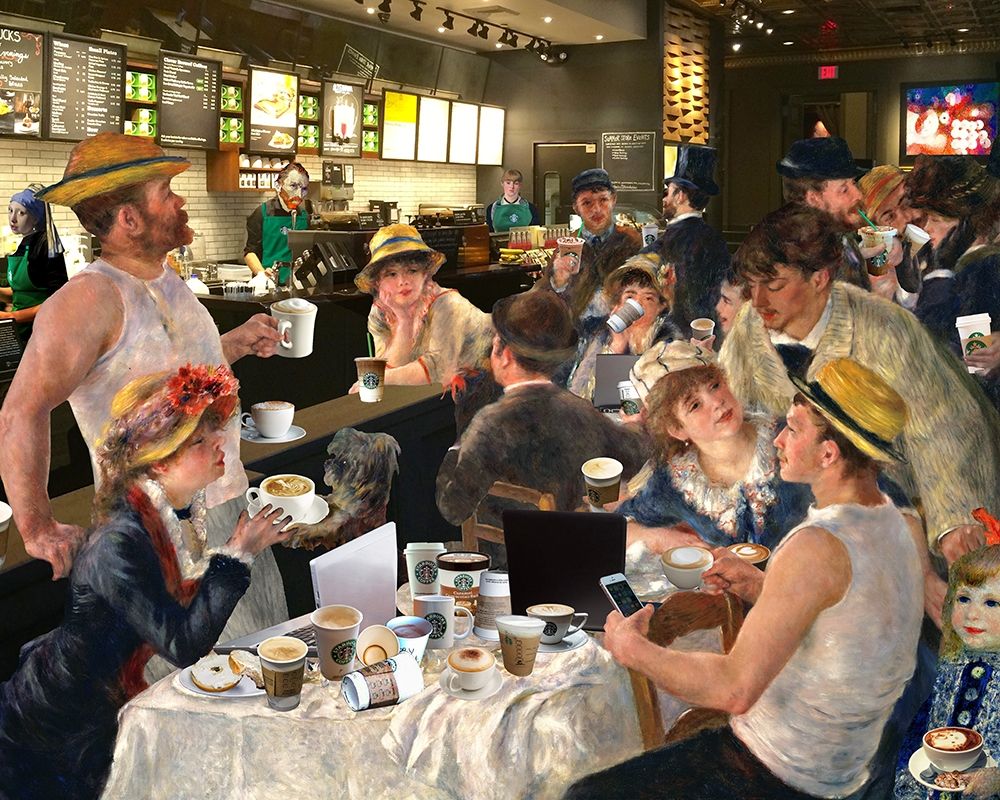 Wall art: Luncheon of the Cappuccino Party, by Kite, Barry