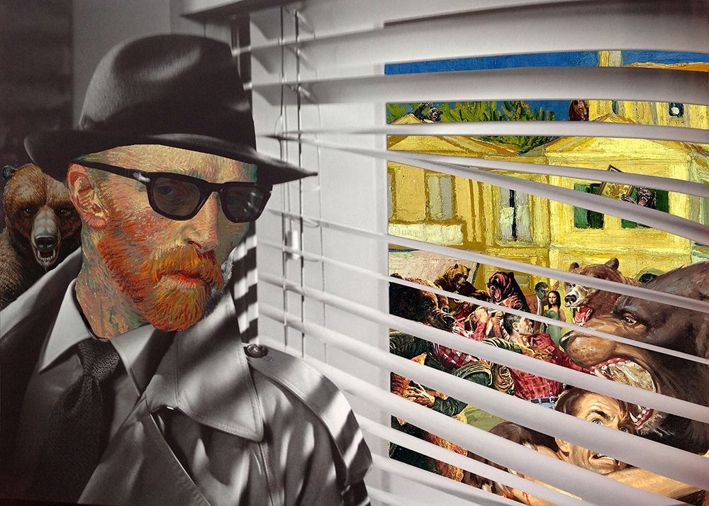 Wall art: Yellow House, Grizzly Season, by Kite, Barry