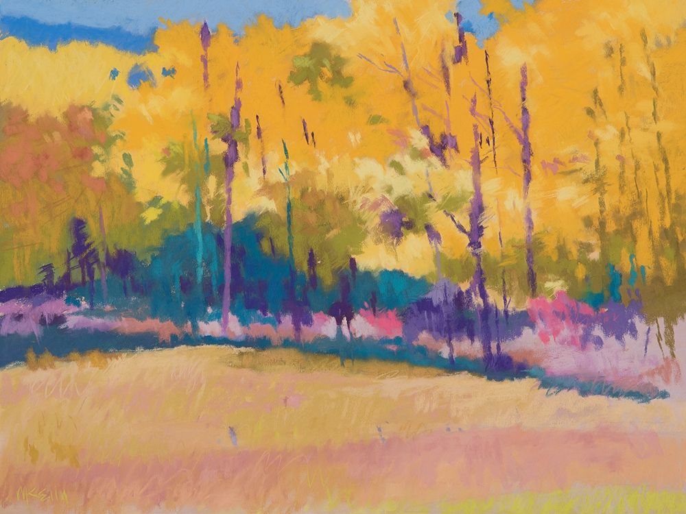 Wall Art Painting id:225309, Name: Yellow Trees, Artist: Kelly, Mike