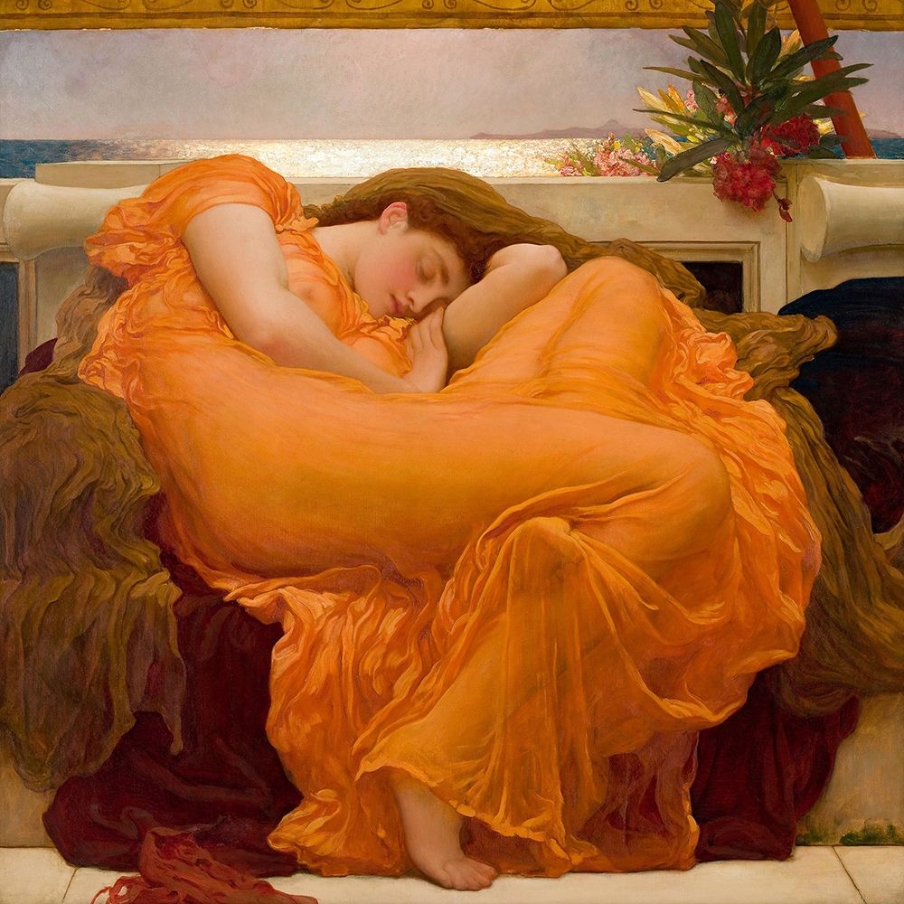Wall Art Painting id:226023, Name: Flaming June, Artist: Leighton, Frederic