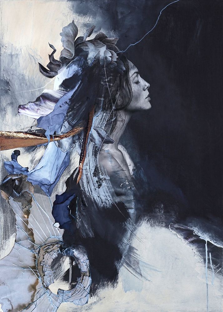 Wall Art Painting id:336646, Name: Imperfection Blue, Artist: Design Fabrikken