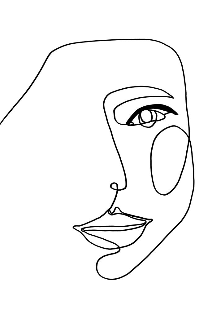 Art Print: Face Line 1