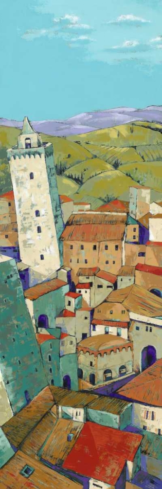 Art Print: Rooftops of San Gimignano