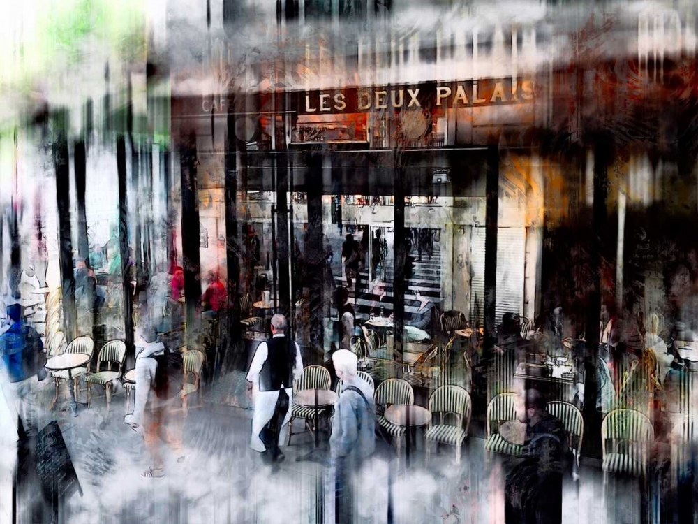 Art Print: Busy Sidewalk