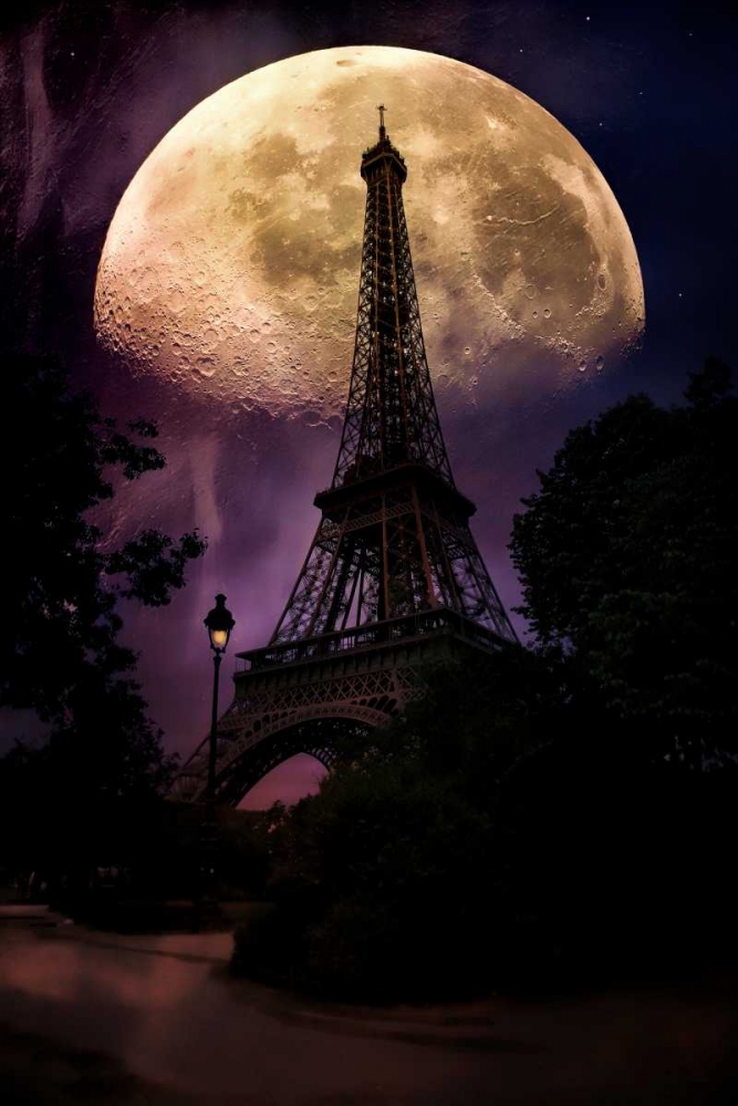 Art Print: Moonlight in Paris