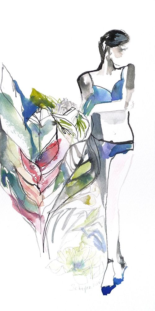 Wall Art Painting id:199284, Name: Lingerie Lady, Artist: Rideout, Schuyler