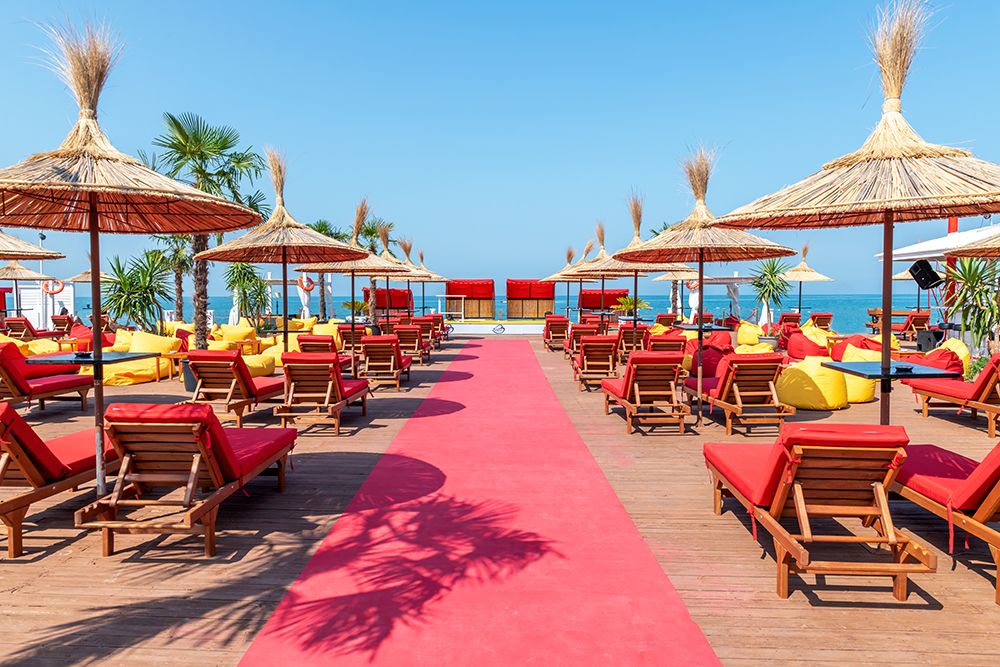 Art Print: Albanian Beach Bar