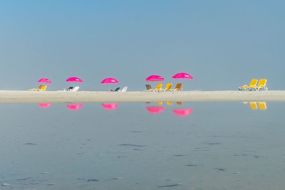 Art Print: Camps Bay Beach Umbrellas