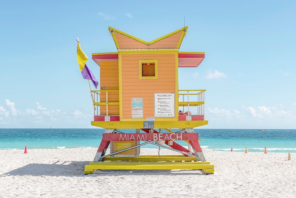 Art Print: South Beach Lifeguard Chair 3rd Street
