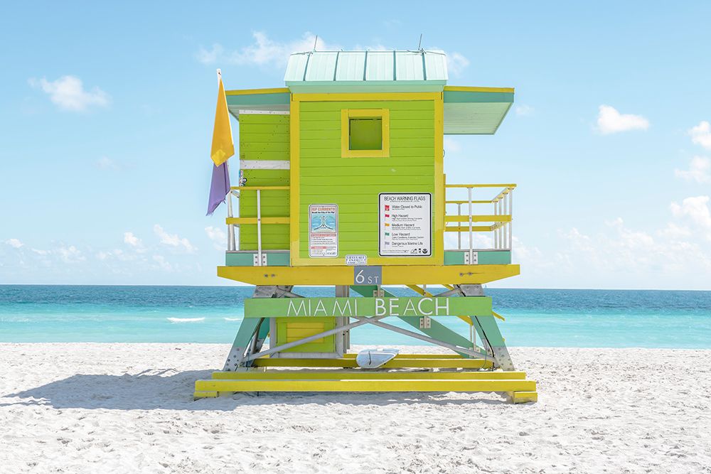Art Print: South Beach Lifeguard Chair 6th Street