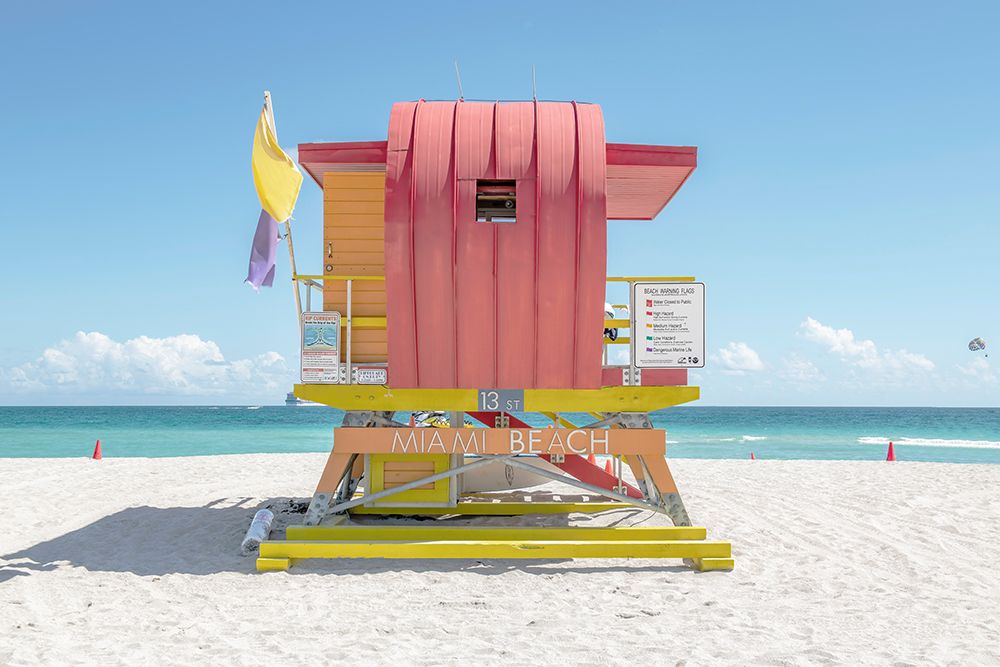 Art Print: South Beach Lifeguard Chair 13th Street