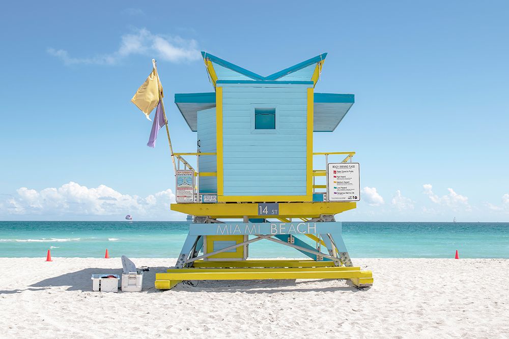 Art Print: South Beach Lifeguard Chair 14th Street