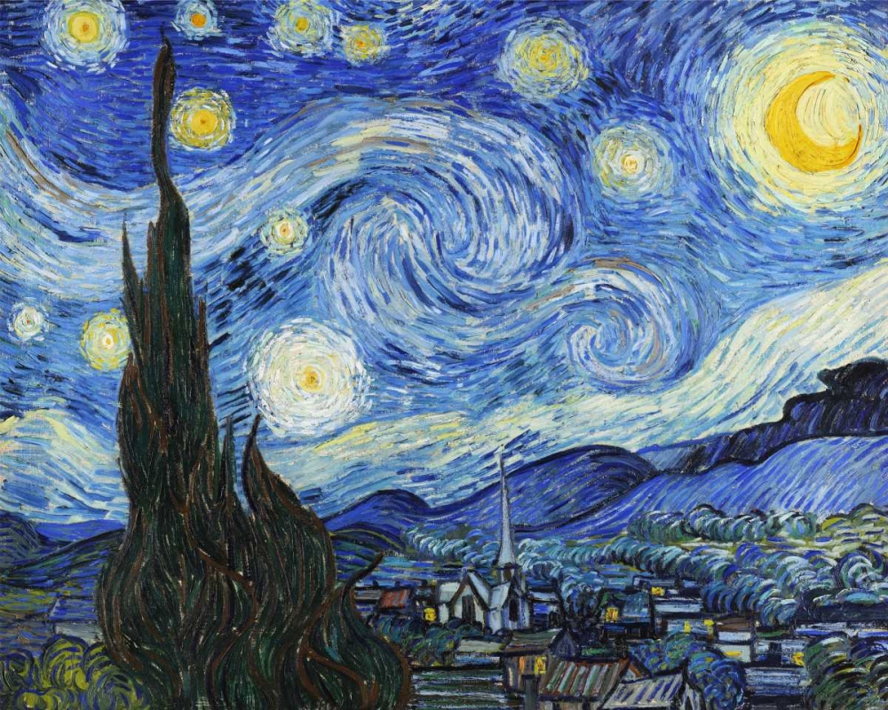 Wall Art Painting id:33281, Name: Starry Night, Artist: Van Gogh, Vincent