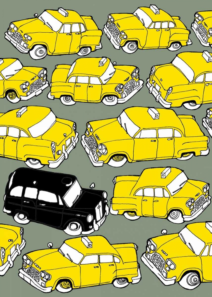 Wall Art Painting id:33350, Name: Odd Ones - Black Cab, Artist: Wilson, Duncan