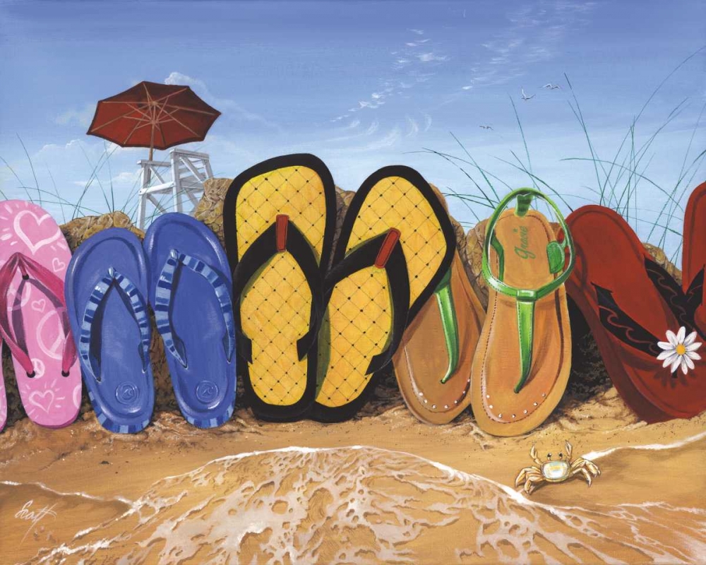 Art Print: Flip Flop Fence