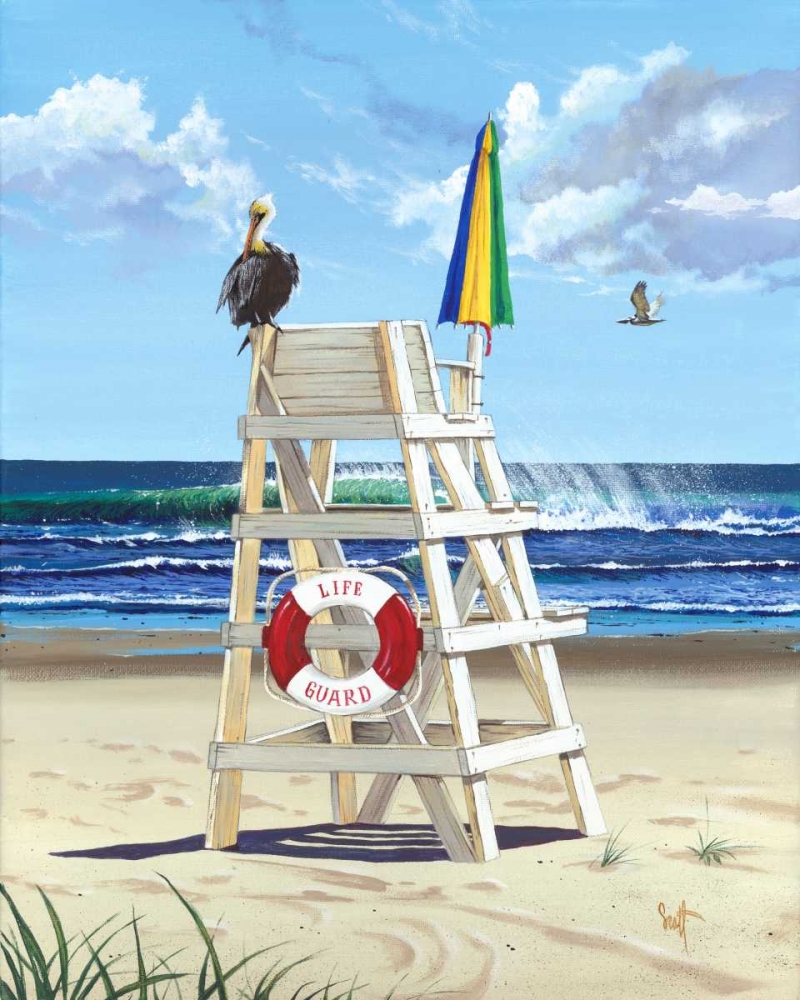 Art Print: Pelican Perch