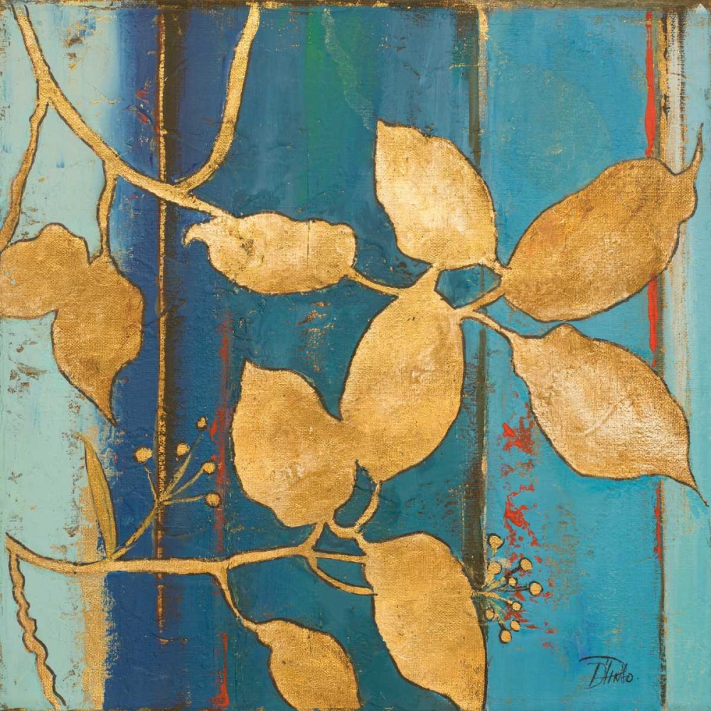 Wall art: Golden Blue II, by Pinto, Patricia