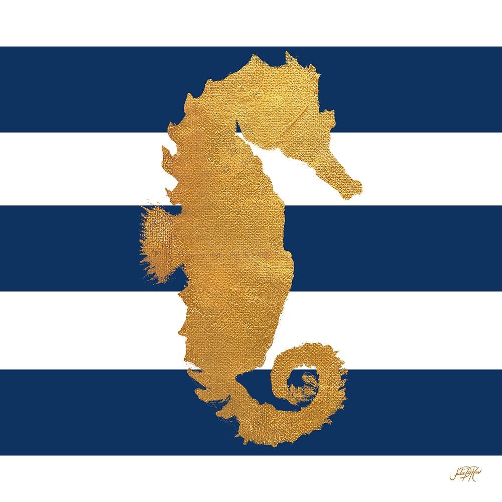 Wall Art Painting id:381237, Name: Sea Creatures on Stripes I, Artist: DeRice, Julie