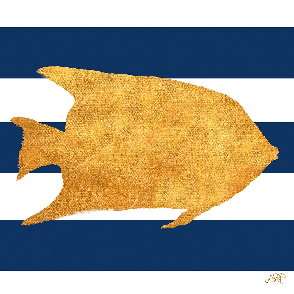 Wall Art Painting id:381240, Name: Sea Creatures on Stripes II, Artist: DeRice, Julie