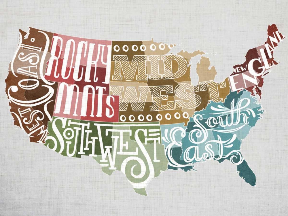 Wall Art Painting id:47360, Name: Regional Type, Artist: SD Graphics Studio