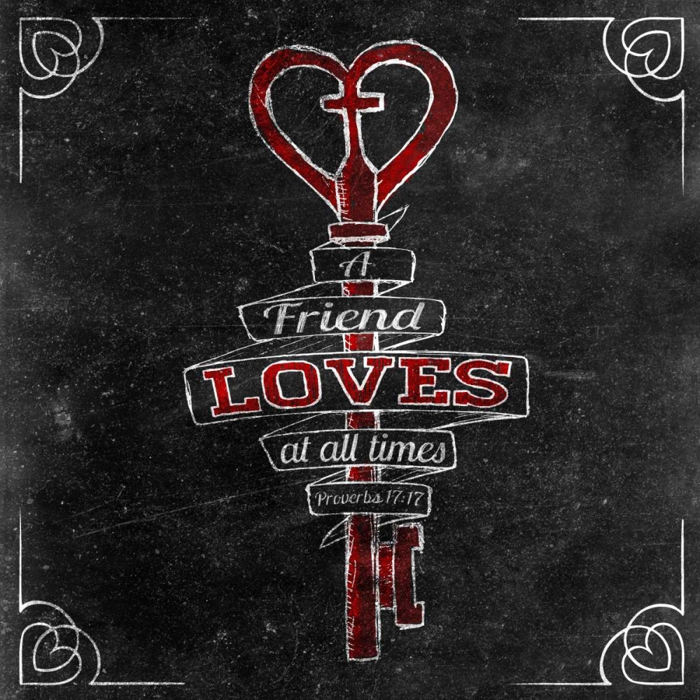 Wall Art Painting id:122172, Name: Friends Love I, Artist: SD Graphics Studio