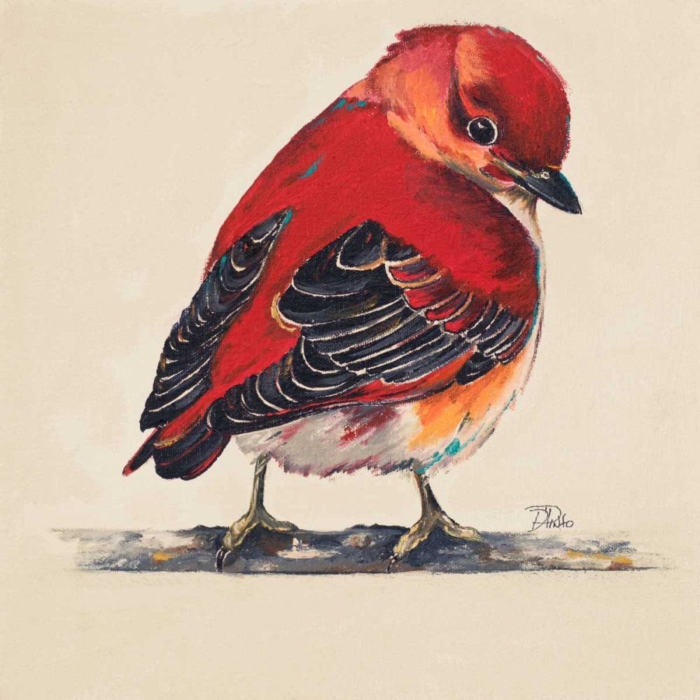 Wall Art Painting id:122192, Name: Baby Red Bird I, Artist: Pinto, Patricia