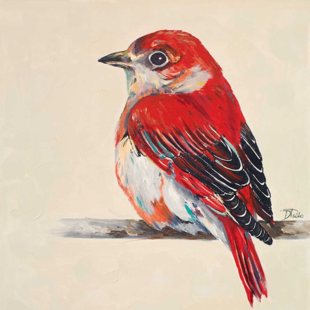 Wall Art Painting id:122194, Name: Baby Red Bird II, Artist: Pinto, Patricia