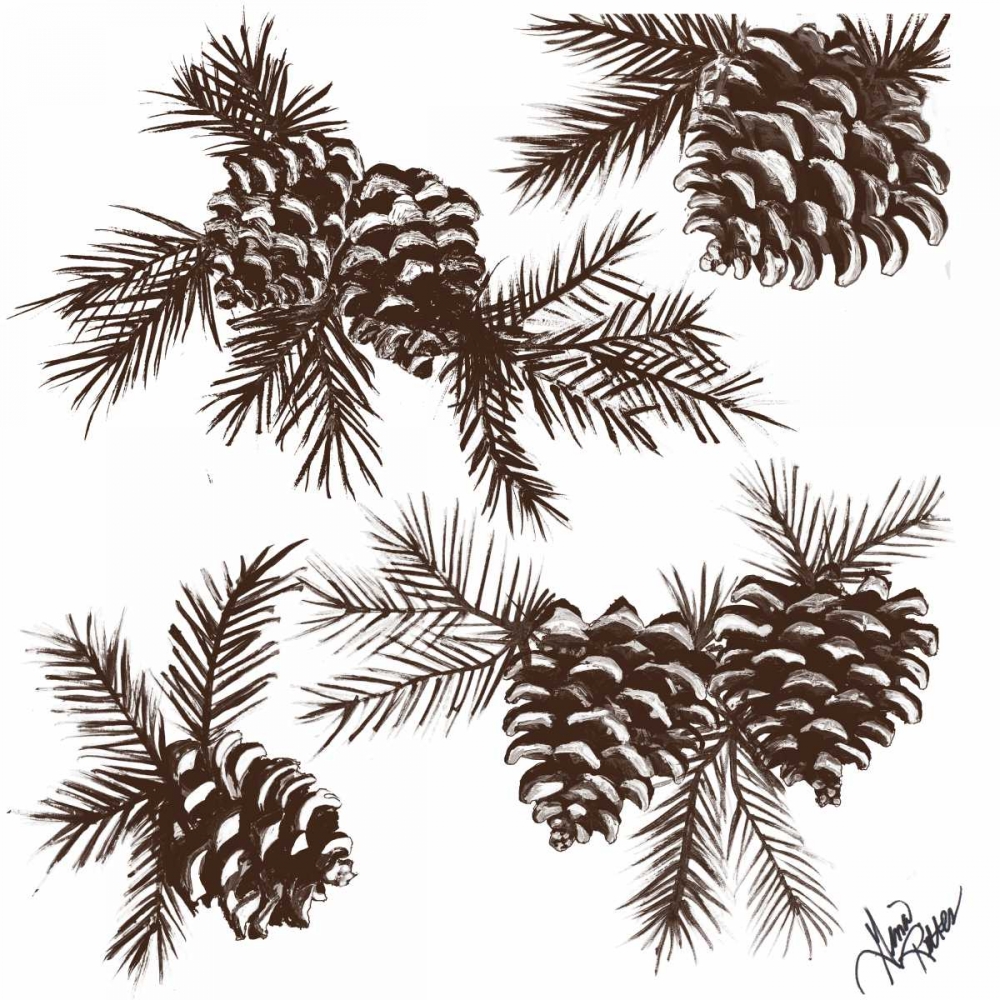 Wall Art Painting id:122233, Name: Rustic Birch Trail Accent II, Artist: Ritter, Gina