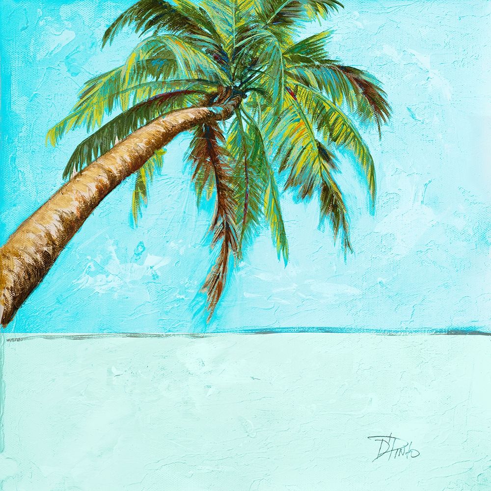 Wall Art Painting id:381243, Name: Beach Palm Blue II, Artist: Pinto, Patricia