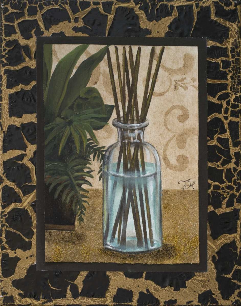 Wall Art Painting id:31745, Name: Golden Jungle Bath II, Artist: Hakimipour, Tiffany