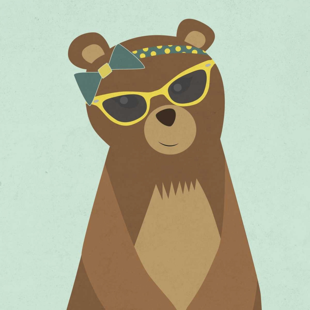 Wall Art Painting id:31750, Name: Hipster Bear I, Artist: SD Graphics Studio