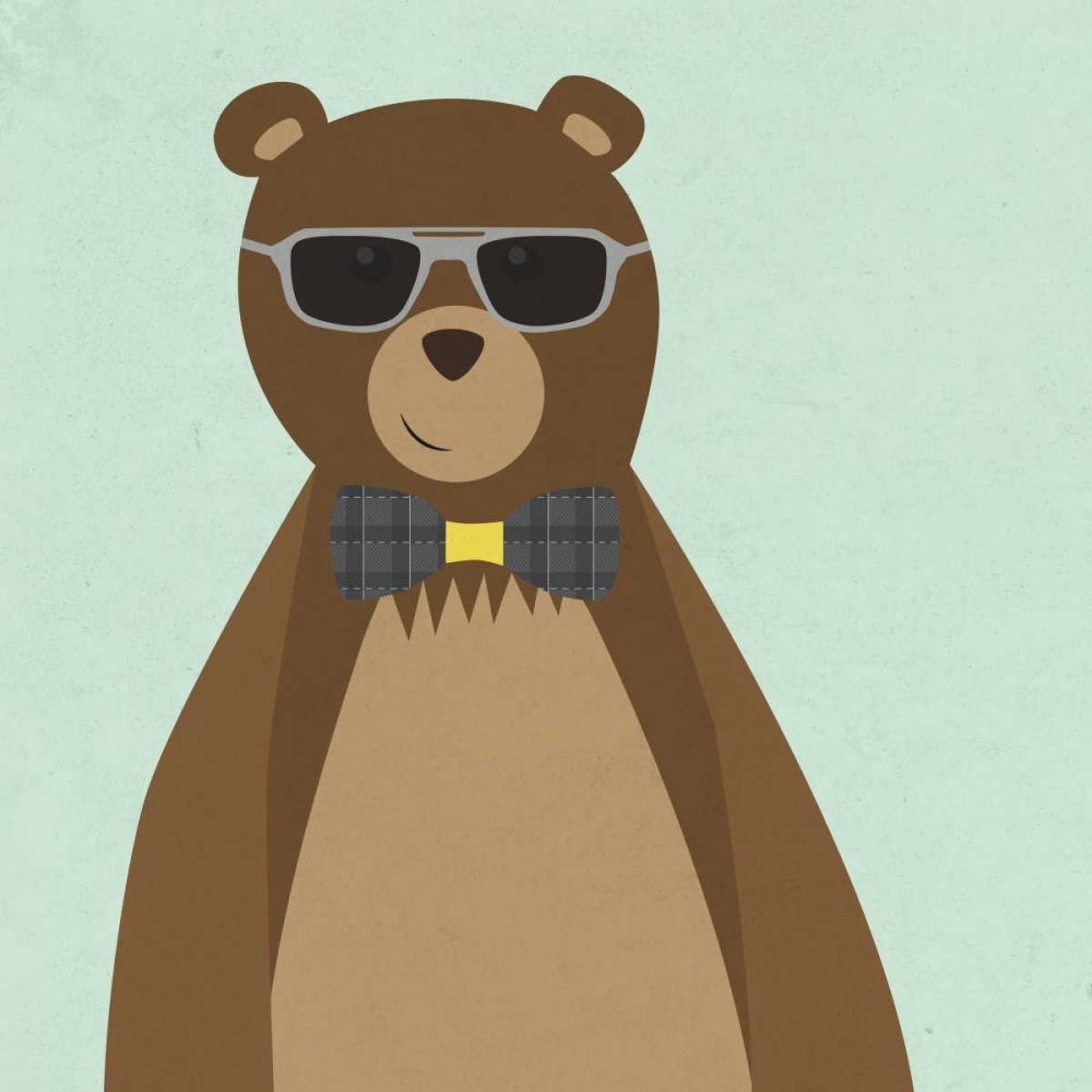 Wall Art Painting id:31751, Name: Hipster Bear II, Artist: SD Graphics Studio